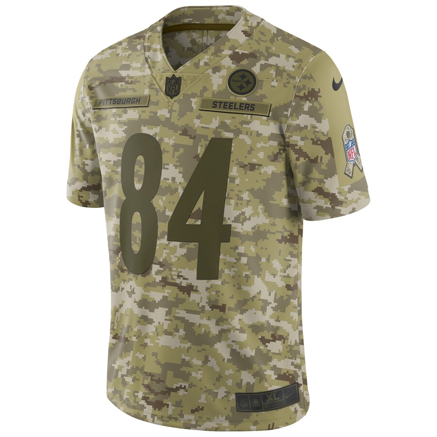 Pittsburgh Steelers Antonio Brown Camo Salute To Service Limited Jersey - retro stitched football jersey for Pittsburgh Steelers fans