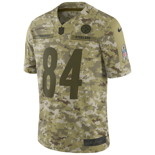 Pittsburgh Steelers Antonio Brown Camo Salute To Service Limited Jersey - retro stitched football jersey for Pittsburgh Steelers fans