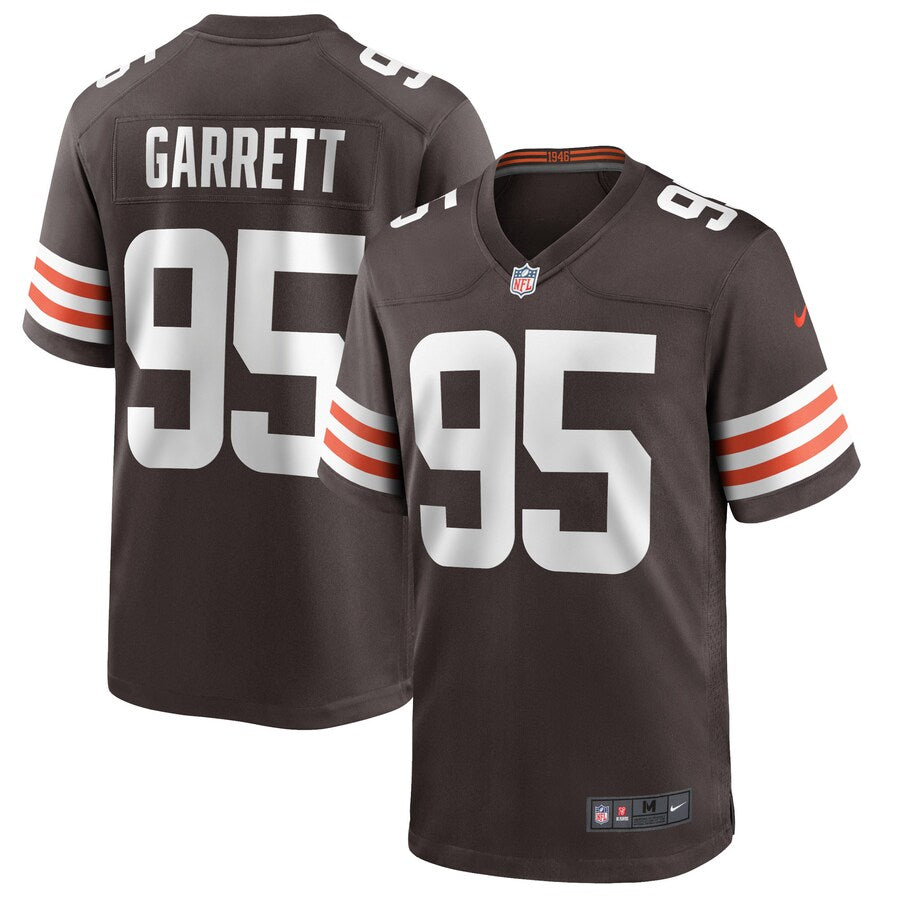 Cleveland Browns Myles Garrett Brown Game Jersey - retro stitched football jersey for Cleveland Browns fans