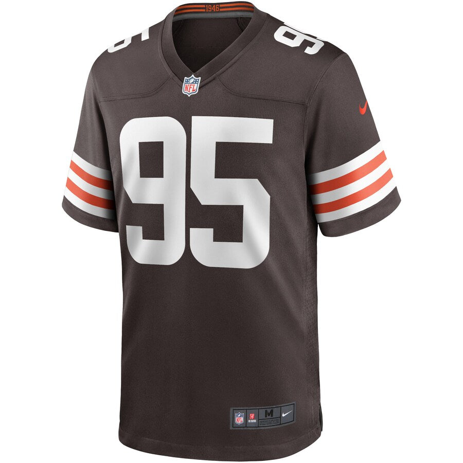 Cleveland Browns Myles Garrett Brown Game Jersey - retro stitched football jersey for Cleveland Browns fans
