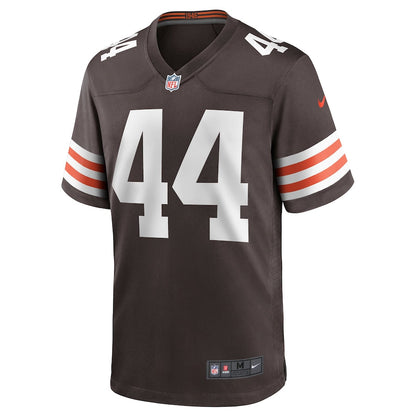 Cleveland Browns Sione Takitaki Brown Game Jersey - retro stitched football jersey for Cleveland Browns fans