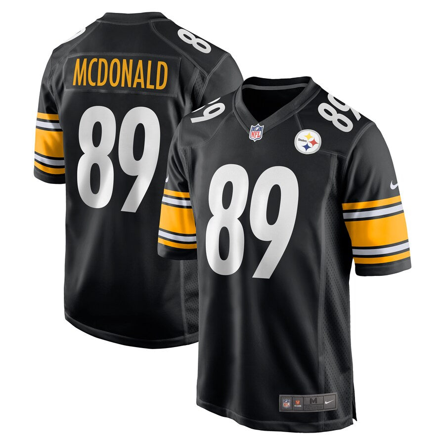 Pittsburgh Steelers Vance Mcdonald Black Game Jersey - retro stitched football jersey for Pittsburgh Steelers fans