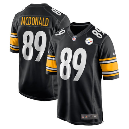 Pittsburgh Steelers Vance Mcdonald Black Game Jersey - retro stitched football jersey for Pittsburgh Steelers fans