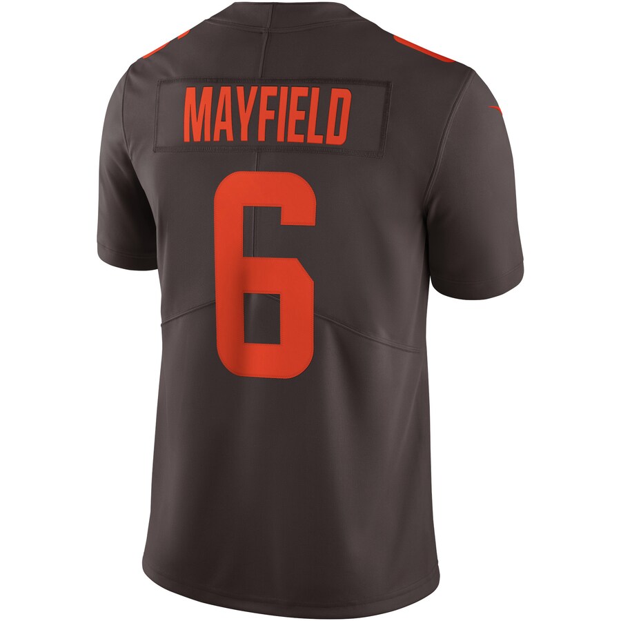 Cleveland Browns Baker Mayfield Brown Alternate Limited Jersey - retro stitched football jersey for Cleveland Browns fans