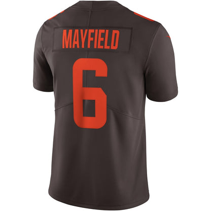 Cleveland Browns Baker Mayfield Brown Alternate Limited Jersey - retro stitched football jersey for Cleveland Browns fans