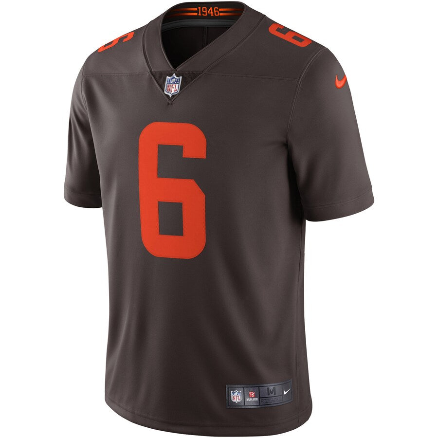 Cleveland Browns Baker Mayfield Brown Alternate Limited Jersey - retro stitched football jersey for Cleveland Browns fans