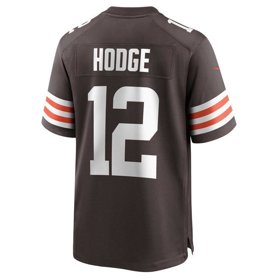 Cleveland Browns Khadarel Hodge Brown Game Jersey - retro stitched football jersey for Cleveland Browns fans