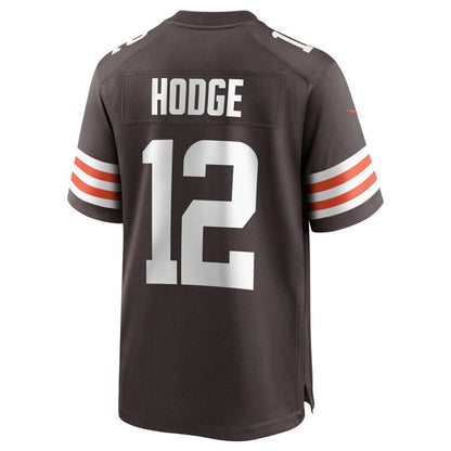 Cleveland Browns Khadarel Hodge Brown Game Jersey - retro stitched football jersey for Cleveland Browns fans