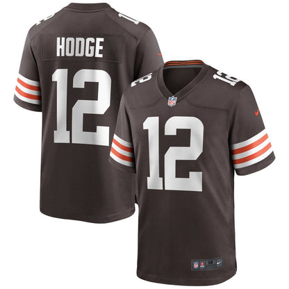 Cleveland Browns Khadarel Hodge Brown Game Jersey - retro stitched football jersey for Cleveland Browns fans