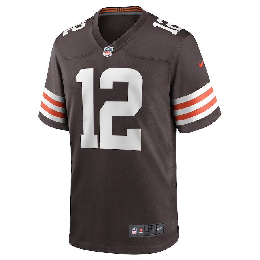 Cleveland Browns Khadarel Hodge Brown Game Jersey - retro stitched football jersey for Cleveland Browns fans