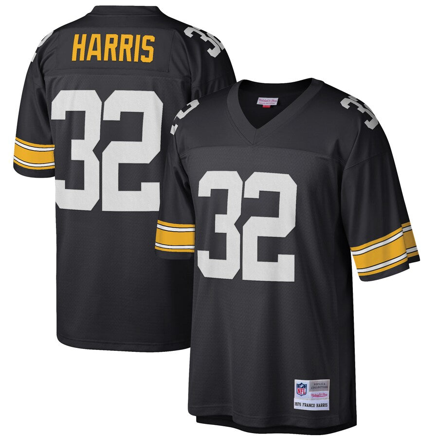 Pittsburgh Steelers Franco Harris Black Legacy Jersey - retro stitched football jersey for Pittsburgh Steelers fans