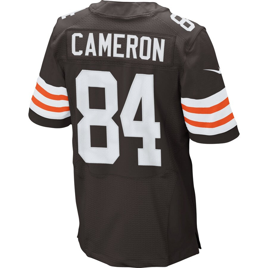 Cleveland Browns Historic Logo Jordan Cameron Brown Elite Jersey - retro stitched football jersey for Cleveland Browns fans