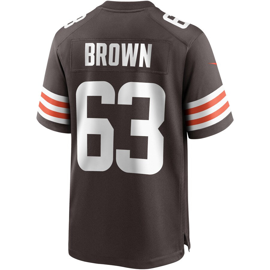 Cleveland Browns Evan Brown Brown Game Jersey - retro stitched football jersey for Cleveland Browns fans