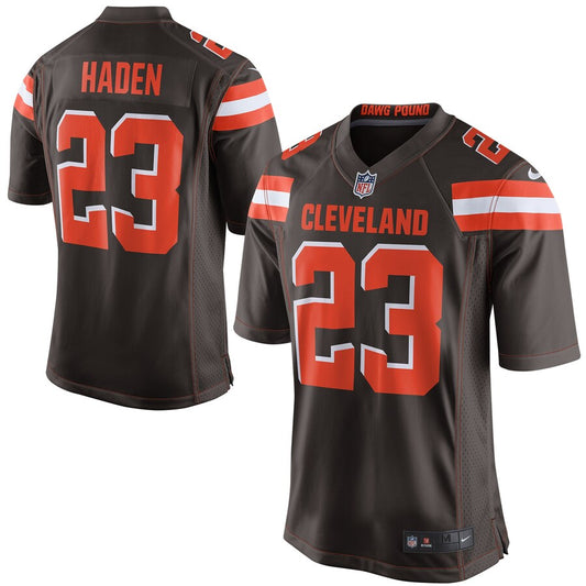 Cleveland Browns Joe Haden Brown Game Jersey - retro stitched football jersey for Cleveland Browns fans