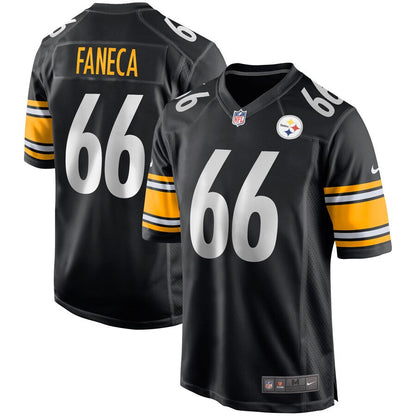 Pittsburgh Steelers Alan Faneca Black Game Jersey - retro stitched football jersey for Pittsburgh Steelers fans