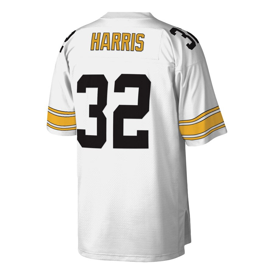 Pittsburgh Steelers Franco Harris White Legacy Jersey - retro stitched football jersey for Pittsburgh Steelers fans