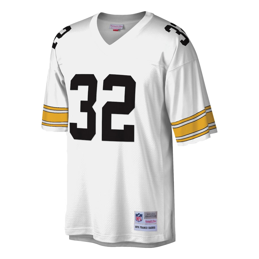 Pittsburgh Steelers Franco Harris White Legacy Jersey - retro stitched football jersey for Pittsburgh Steelers fans