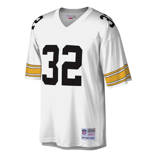 Pittsburgh Steelers Franco Harris White Legacy Jersey - retro stitched football jersey for Pittsburgh Steelers fans