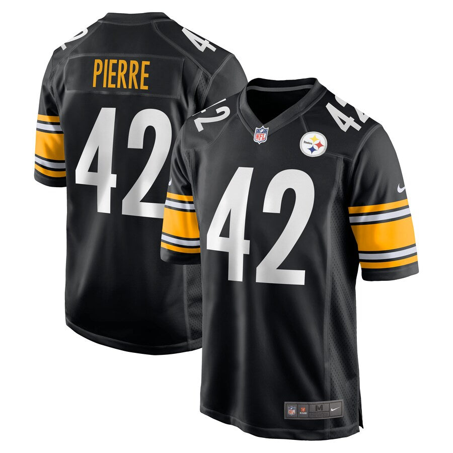 Pittsburgh Steelers James Pierre Black Team Game Jersey - retro stitched football jersey for Pittsburgh Steelers fans