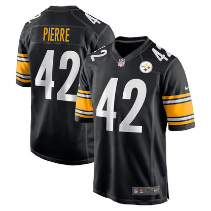 Pittsburgh Steelers James Pierre Black Team Game Jersey - retro stitched football jersey for Pittsburgh Steelers fans