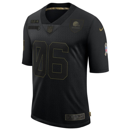 Cleveland Browns Baker Mayfield Black Salute To Service Limited Jersey - retro stitched football jersey for Cleveland Browns fans