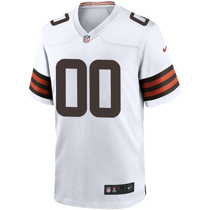 Cleveland Browns White Custom Game Jersey - retro stitched football jersey for Cleveland Browns fans