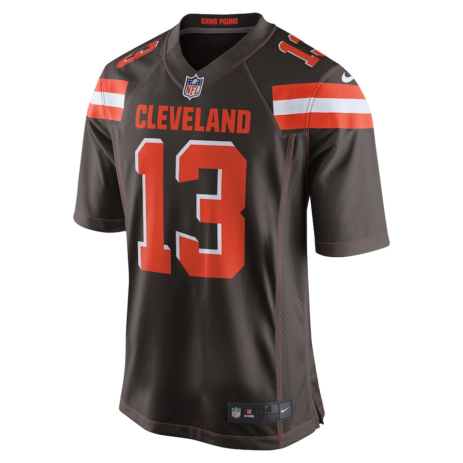 Cleveland Browns Odell Beckham Jr Brown Game Jersey - retro stitched football jersey for Cleveland Browns fans