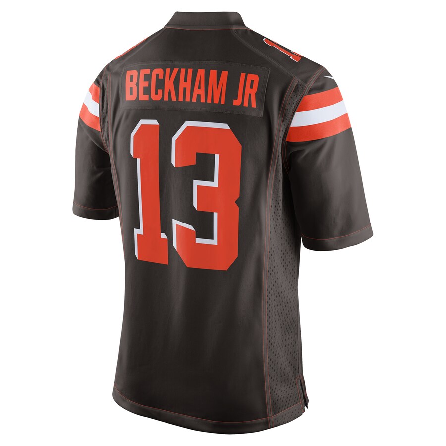 Cleveland Browns Odell Beckham Jr Brown Game Jersey - retro stitched football jersey for Cleveland Browns fans