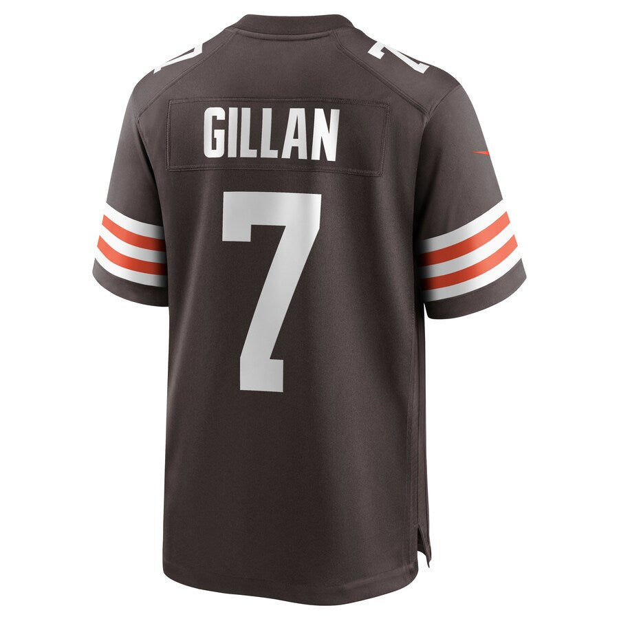 Cleveland Browns Jamie Gillan Brown Game Jersey - retro stitched football jersey for Cleveland Browns fans