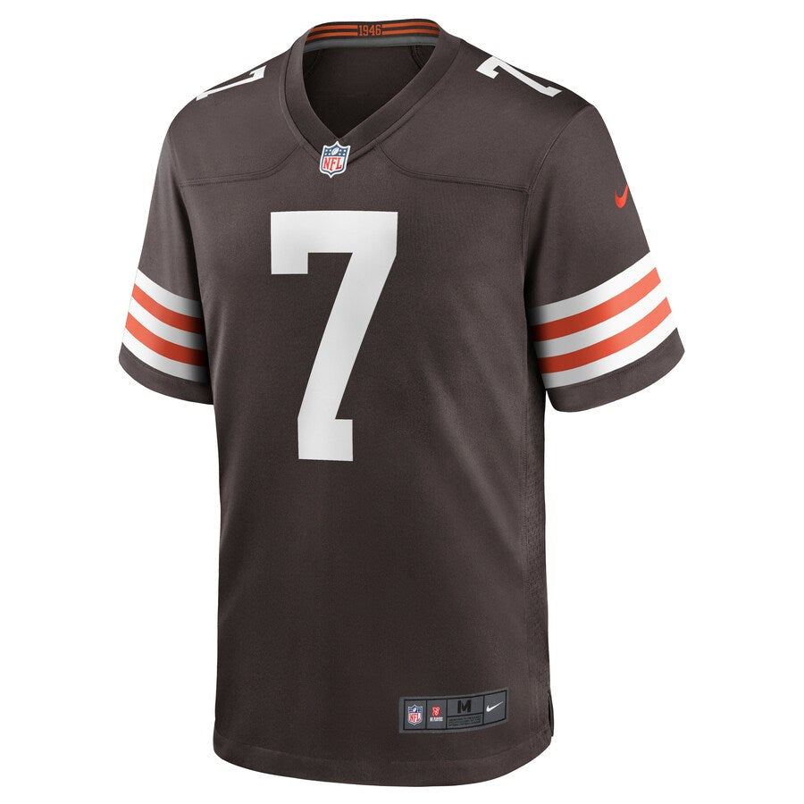 Cleveland Browns Jamie Gillan Brown Game Jersey - retro stitched football jersey for Cleveland Browns fans