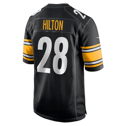 Pittsburgh Steelers Mike Hilton Black Game Jersey - retro stitched football jersey for Pittsburgh Steelers fans