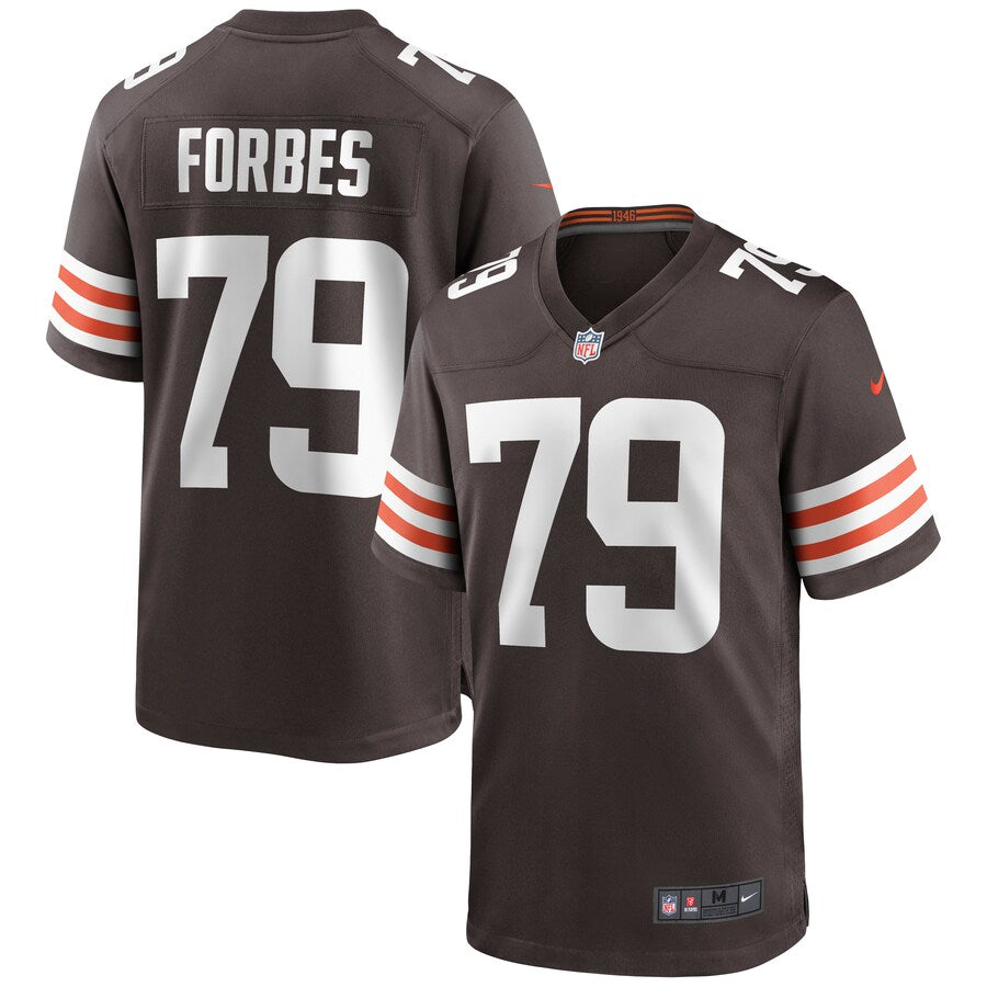 Cleveland Browns Drew Forbes Brown Game Jersey - retro stitched football jersey for Cleveland Browns fans