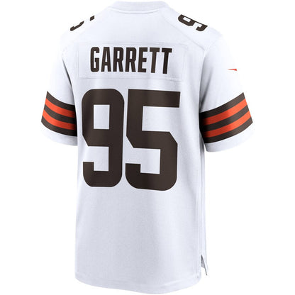 Cleveland Browns Myles Garrett White Game Jersey - retro stitched football jersey for Cleveland Browns fans