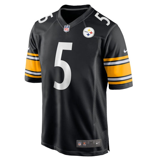 Pittsburgh Steelers Joshua Dobbs Black Team Game Jersey - retro stitched football jersey for Pittsburgh Steelers fans