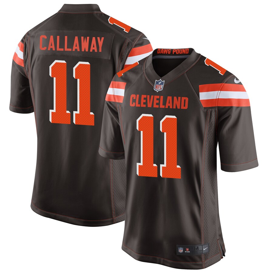 Cleveland Browns Antonio Callaway Brown Game Jersey - retro stitched football jersey for Cleveland Browns fans