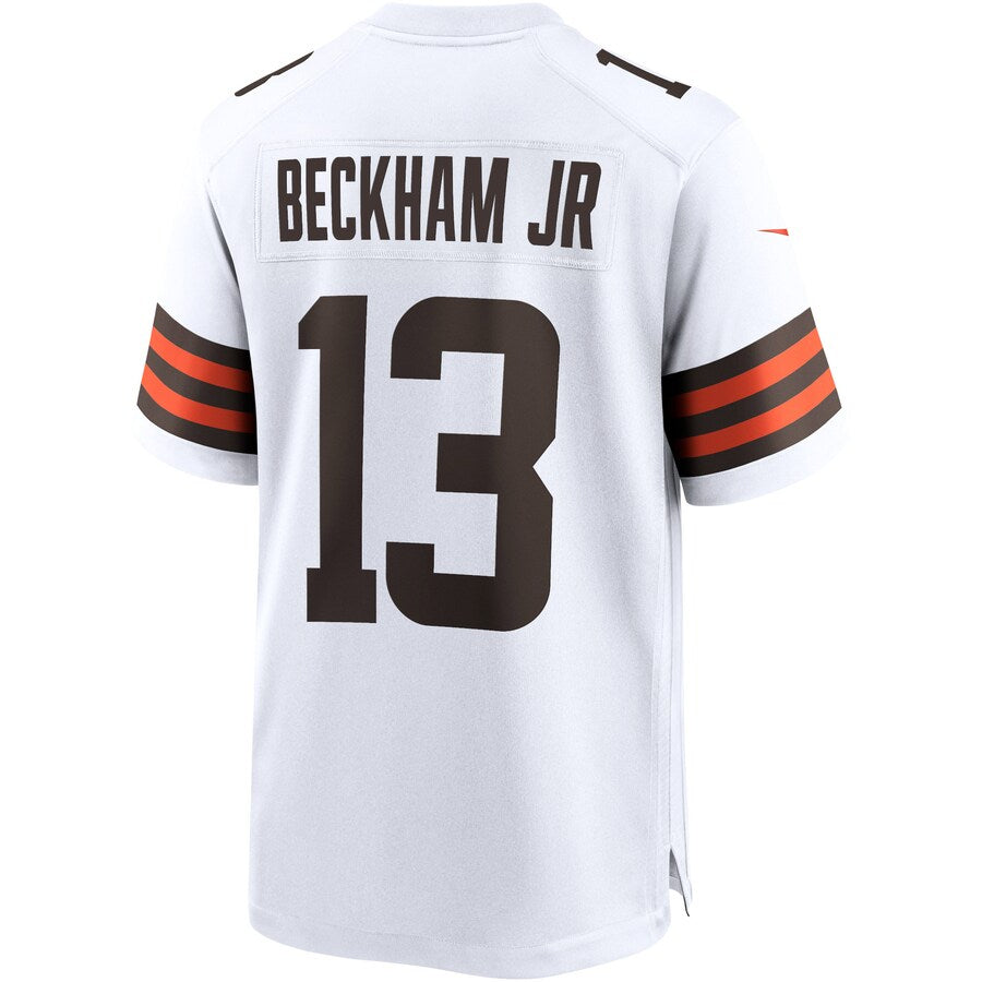 Cleveland Browns Odell Beckham Jr White Game Jersey - retro stitched football jersey for Cleveland Browns fans