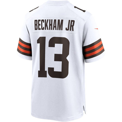 Cleveland Browns Odell Beckham Jr White Game Jersey - retro stitched football jersey for Cleveland Browns fans