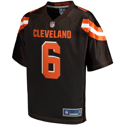 Cleveland Browns Baker Mayfield NFL Pro Line Brown Logo Jersey - retro stitched football jersey for Cleveland Browns fans