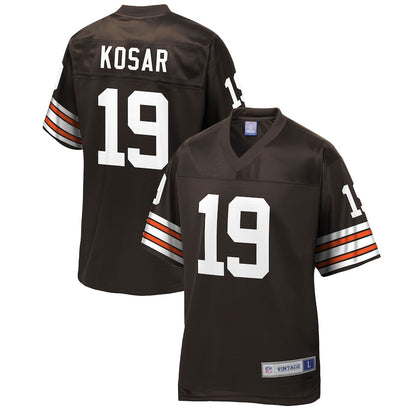 Cleveland Browns Bernie Kosar NFL Pro Line Brown Jersey - retro stitched football jersey for Cleveland Browns fans