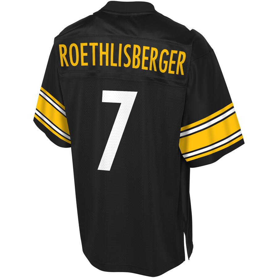 Pittsburgh Steelers Ben Roethlisberger NFL Pro Line Black Big Tall Team Color Jersey - retro stitched football jersey for Pittsburgh Steelers fans