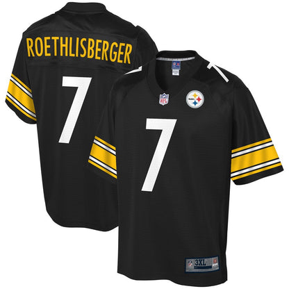 Pittsburgh Steelers Ben Roethlisberger NFL Pro Line Black Big Tall Team Color Jersey - retro stitched football jersey for Pittsburgh Steelers fans