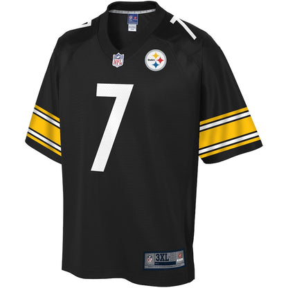 Pittsburgh Steelers Ben Roethlisberger NFL Pro Line Black Big Tall Team Color Jersey - retro stitched football jersey for Pittsburgh Steelers fans