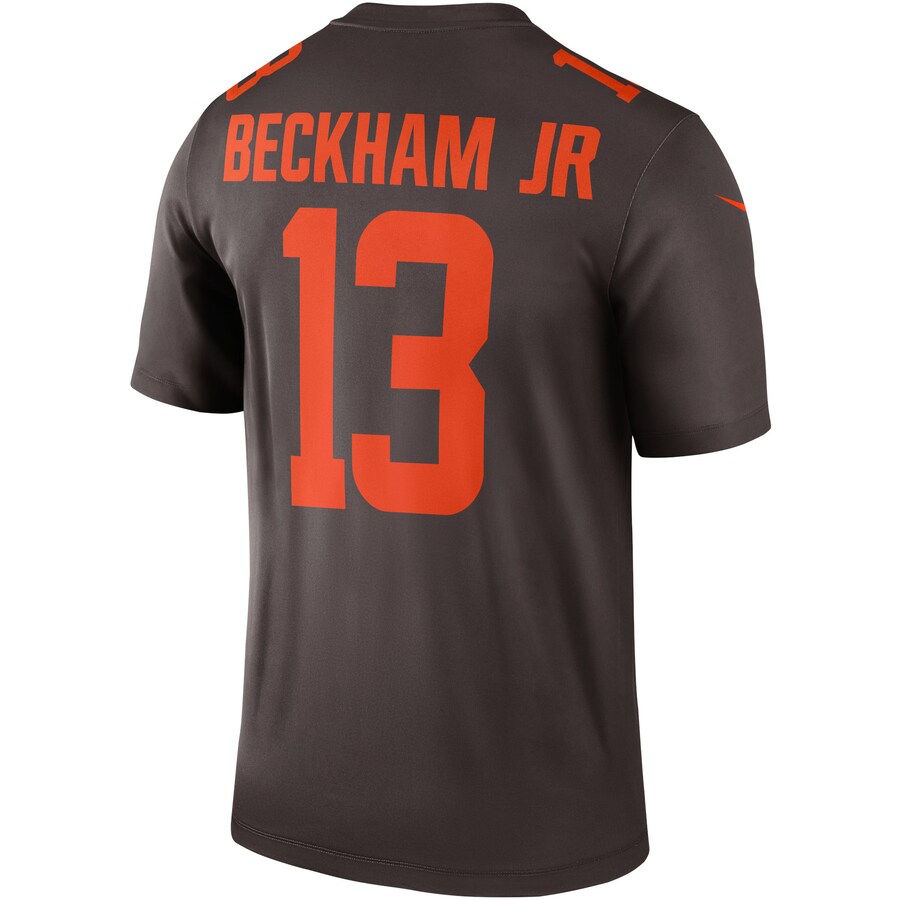 Cleveland Browns Odell Beckham Jr Brown Alternate Legend Jersey - retro stitched football jersey for Cleveland Browns fans