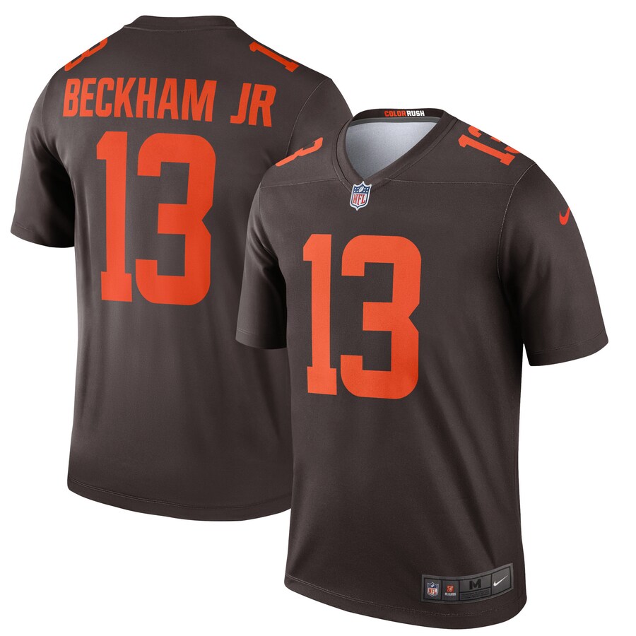 Cleveland Browns Odell Beckham Jr Brown Alternate Legend Jersey - retro stitched football jersey for Cleveland Browns fans