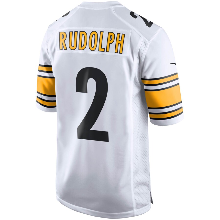 Pittsburgh Steelers Mason Rudolph White Game Jersey - retro stitched football jersey for Pittsburgh Steelers fans
