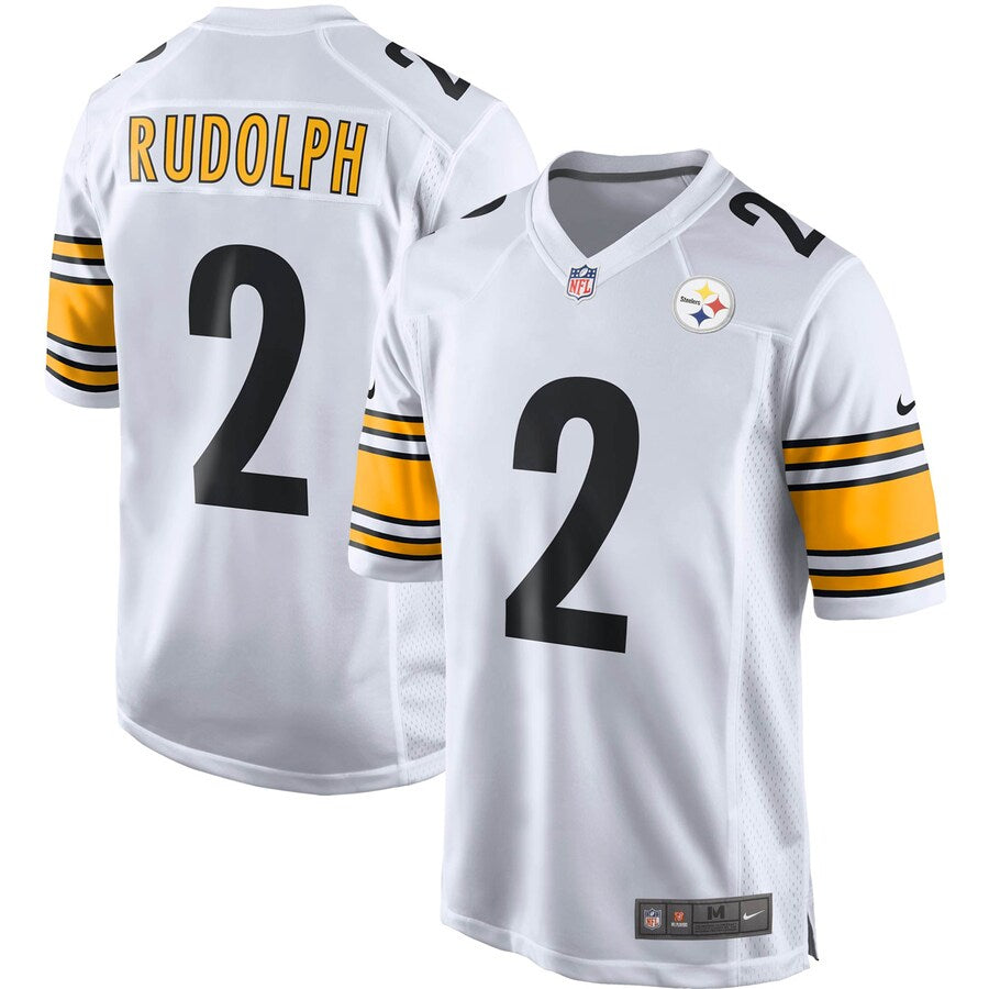 Pittsburgh Steelers Mason Rudolph White Game Jersey - retro stitched football jersey for Pittsburgh Steelers fans