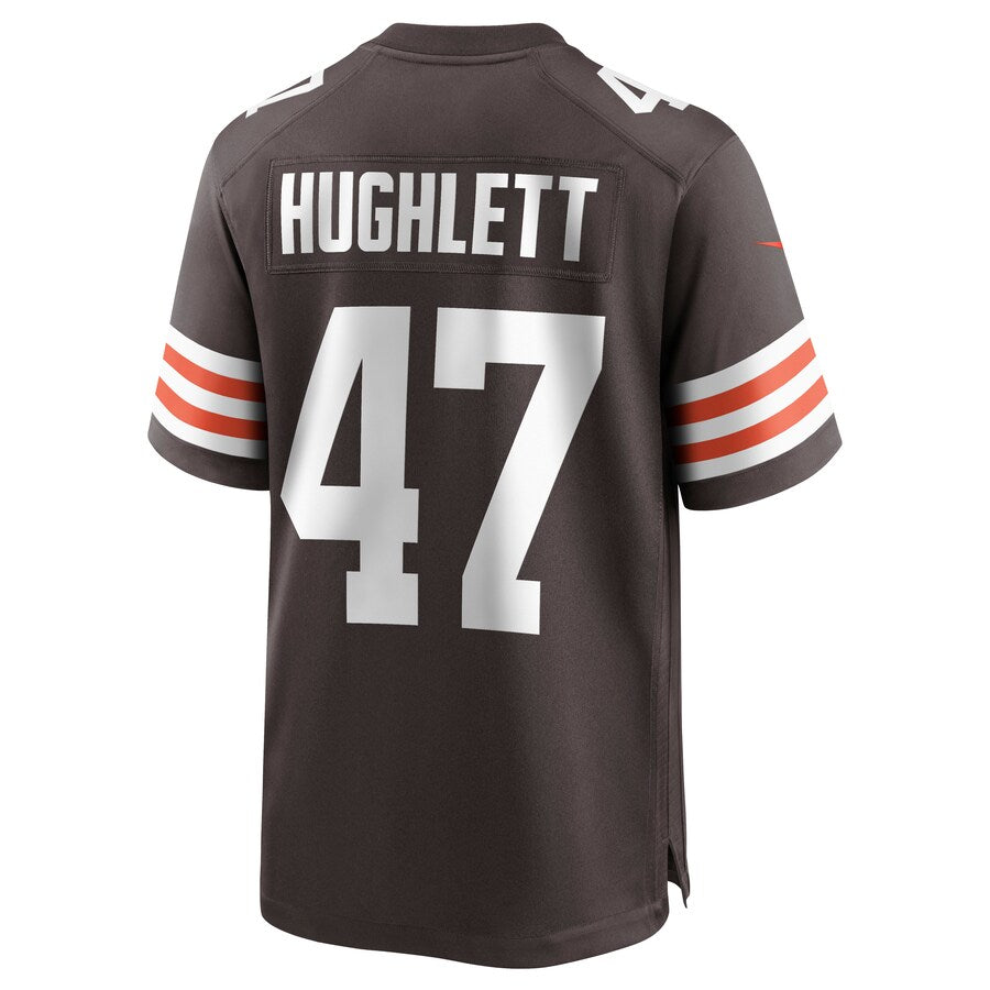 Cleveland Browns Charley Hughlett Brown Game Jersey - retro stitched football jersey for Cleveland Browns fans