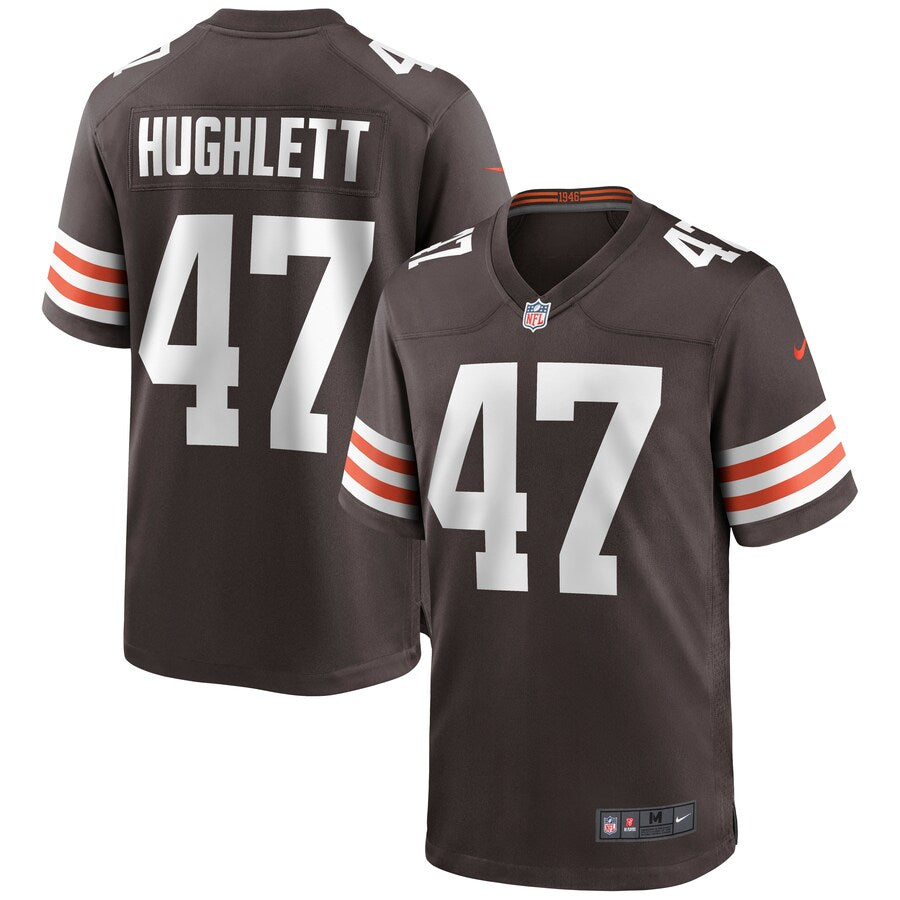 Cleveland Browns Charley Hughlett Brown Game Jersey - retro stitched football jersey for Cleveland Browns fans