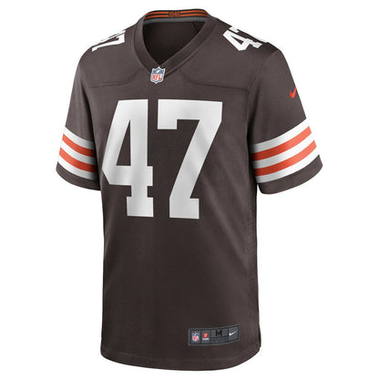 Cleveland Browns Charley Hughlett Brown Game Jersey - retro stitched football jersey for Cleveland Browns fans