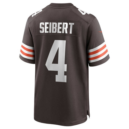 Cleveland Browns Austin Seibert Brown Game Jersey - retro stitched football jersey for Cleveland Browns fans
